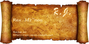 Rex János névjegykártya